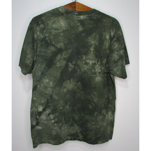 Vintage 90's The Mountain Green Short Sleeve Peace Sign Dream Catcher Shirt Sz M - Picture 3 of 4